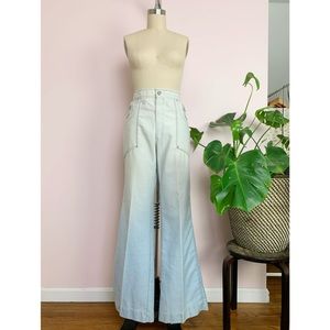 Vintage 70s Ombré Bell Bottoms Cotton
